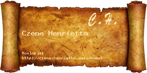 Czene Henrietta névjegykártya